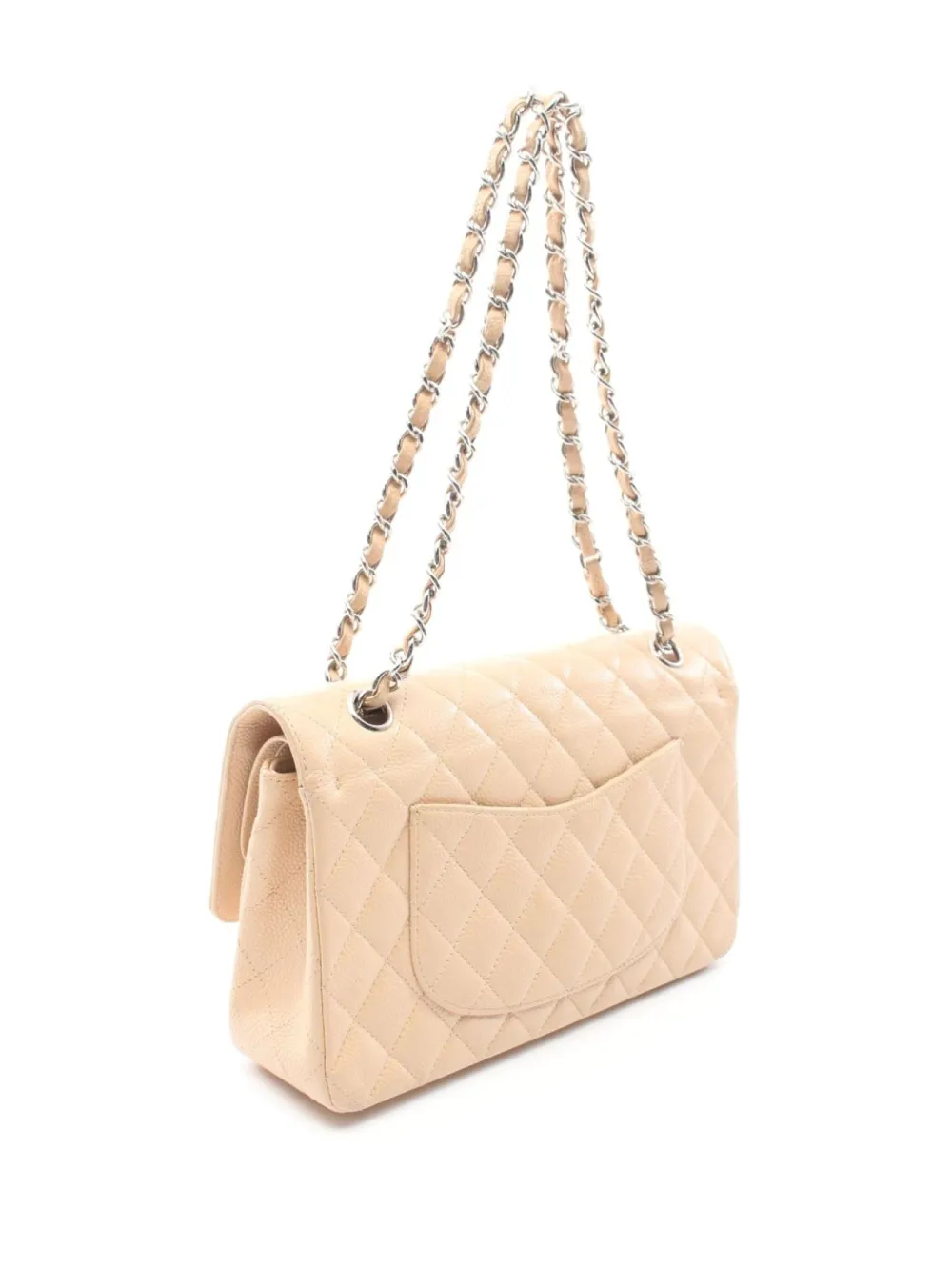 CHANEL Pre-Owned 2008-2009 Double Flap shoulder bag - Beige