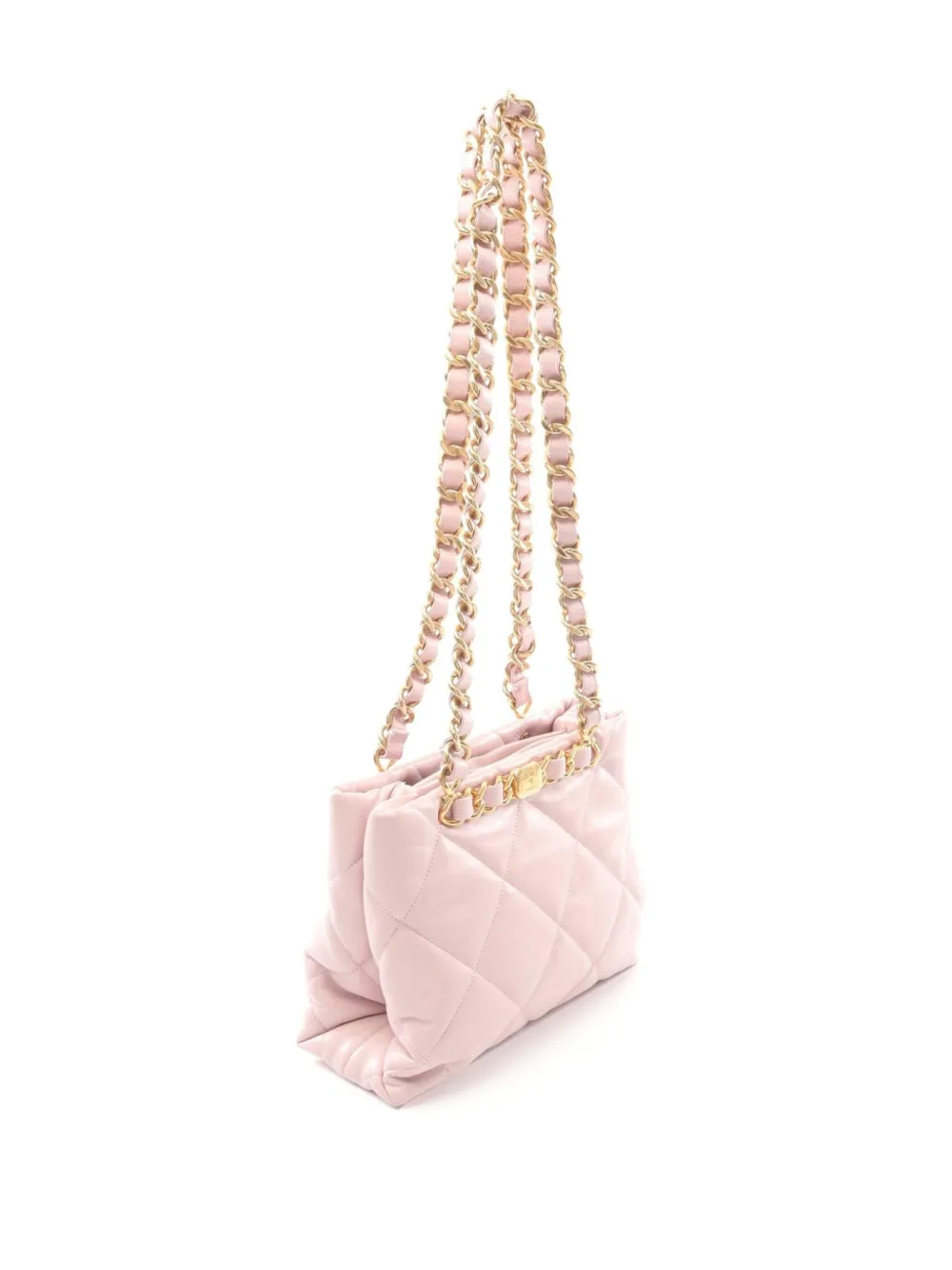 CHANEL Pre-Owned 2021 diamantvormige gewatteerde schoudertas - Roze