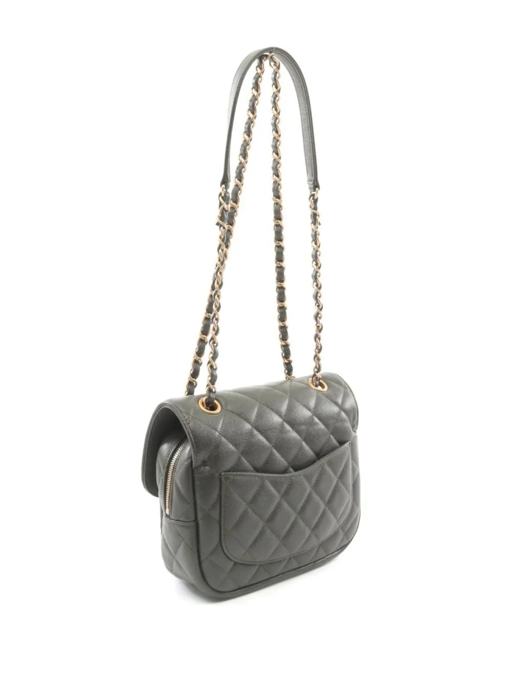 CHANEL Pre-Owned 2021 schoudertas met CC-draaislot - Groen