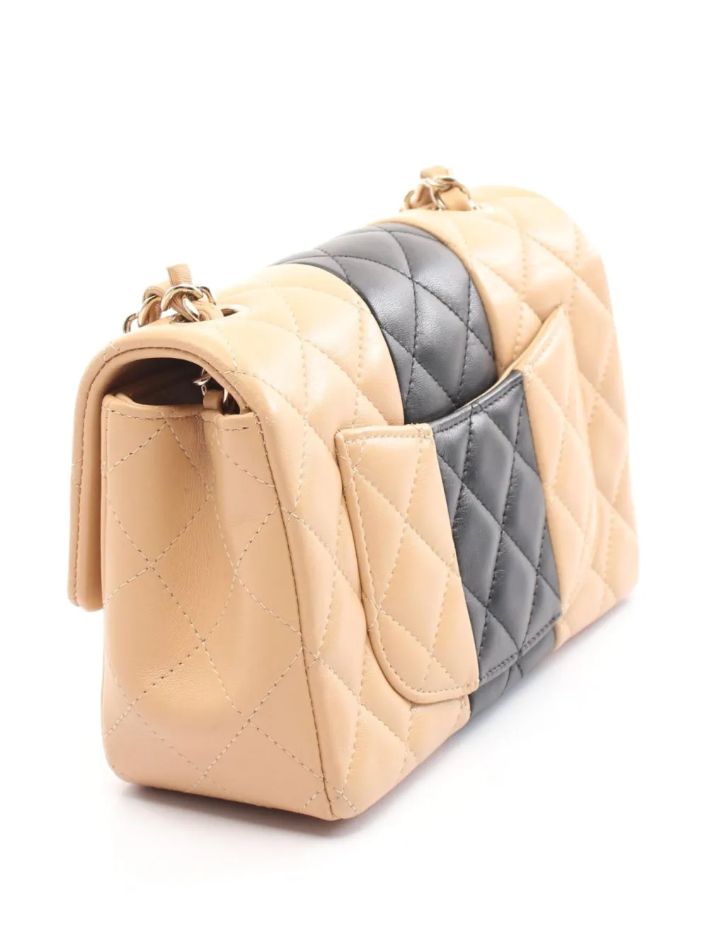 CHANEL Pre-Owned 2021 quilted mini shoulder bag - Beige