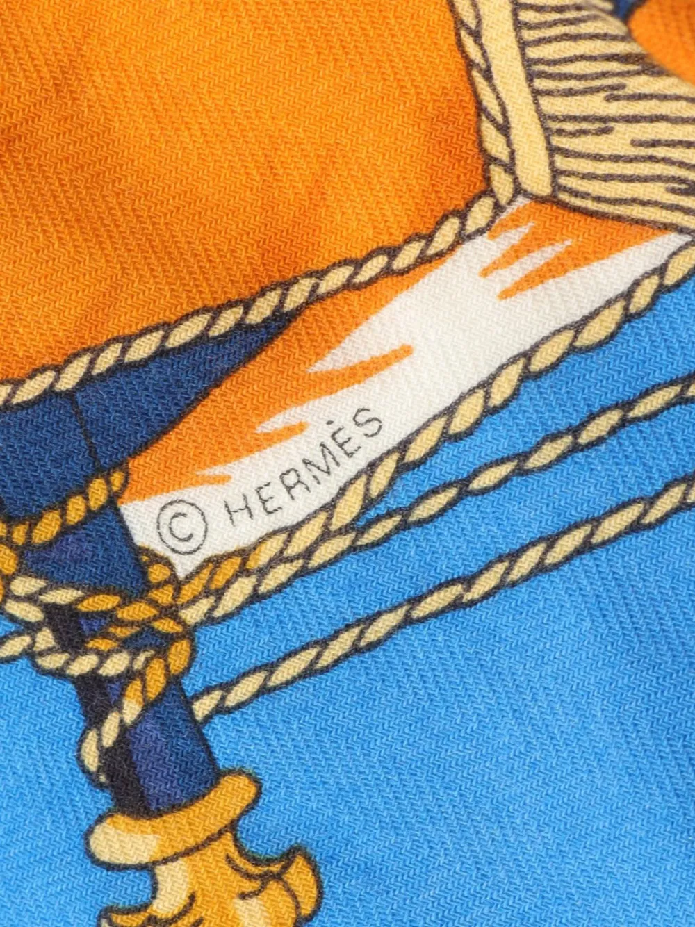 Hermès Pre-Owned 2010s La Reale scarf - Blauw