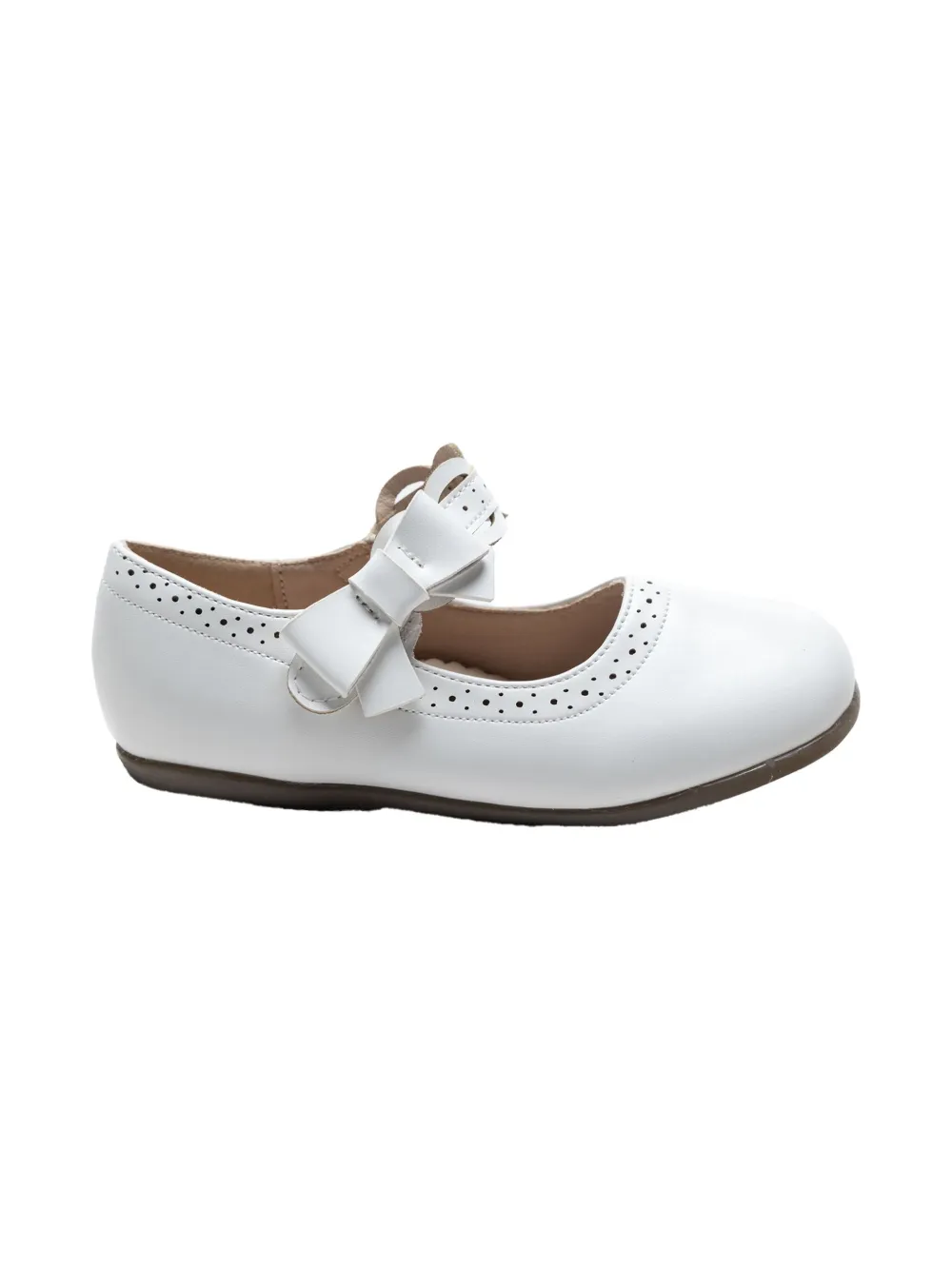 Tulleen bow-detail ballerina shoes White