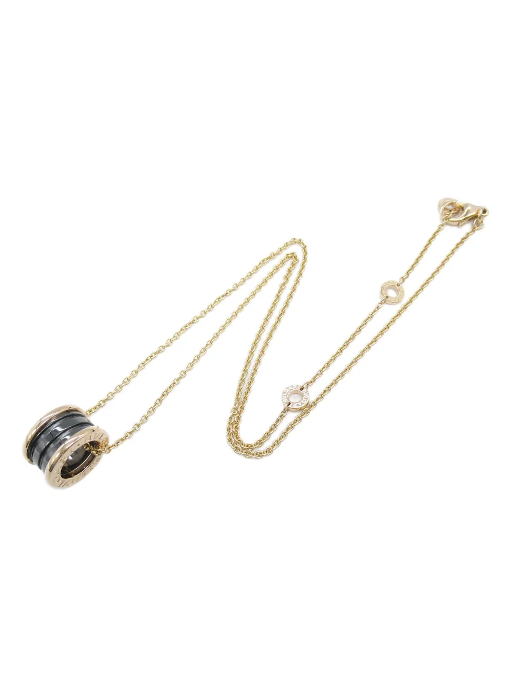 Pre-owned Bvlgari 2010s 18kt Rose Gold B.zero1 Necklace In 粉色