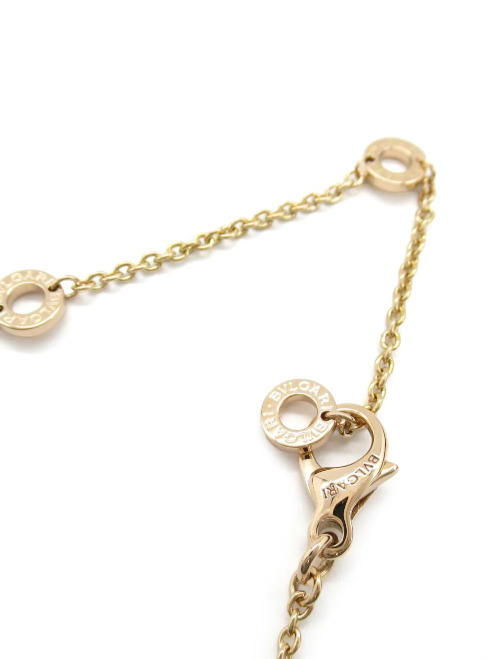 Pre-owned Bvlgari 2010s 18kt Rose Gold B.zero1 Necklace In 粉色