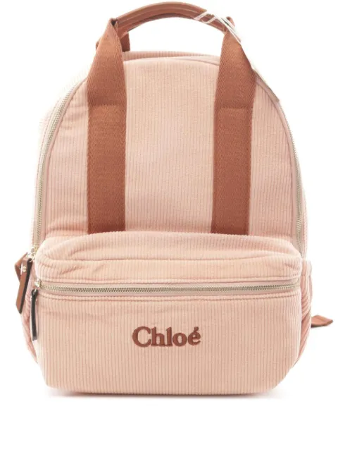 Chloé Pre-Owned 2020s corduroy backpack