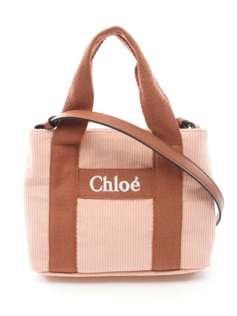Chloé Pre-Owned 2020s logo-embroidered shoulder bag