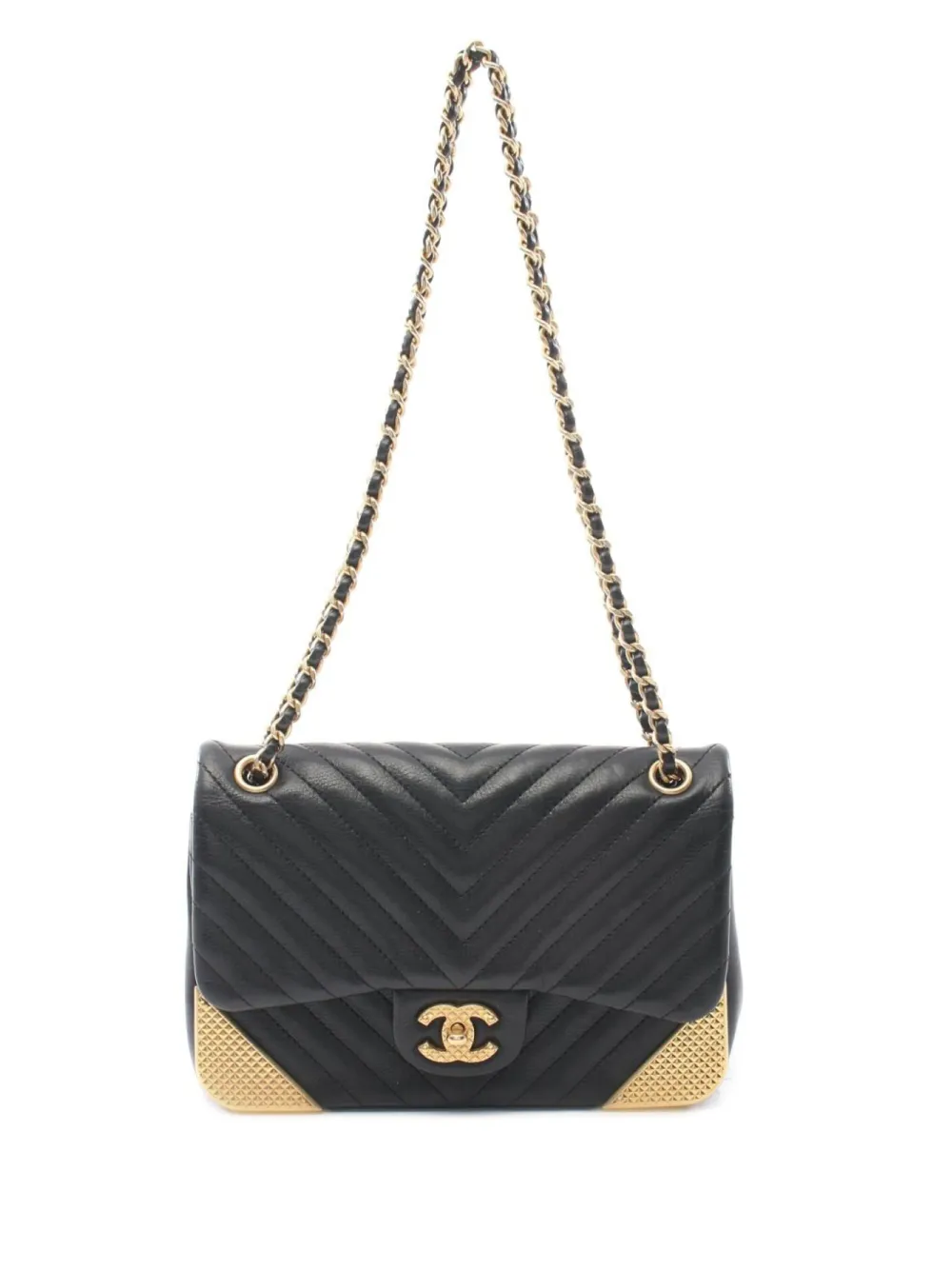 CHANEL Pre-Owned 2018 V-Stitch quilting shoulder bag | Black | Image 1