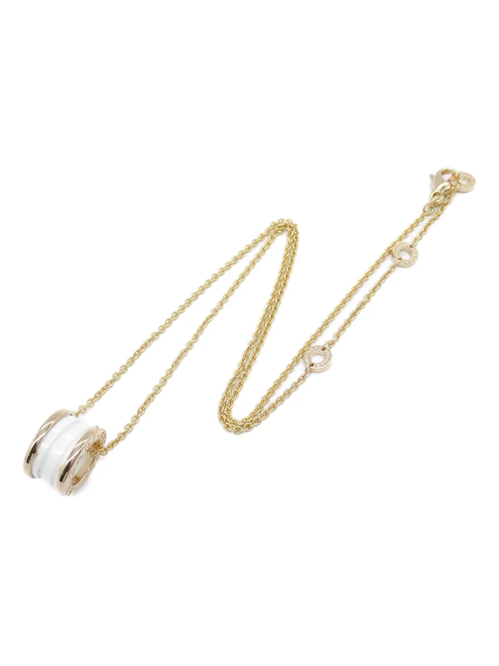 Pre-owned Bvlgari 2010s 18kt Rose Gold B.zero1 Necklace In 粉色