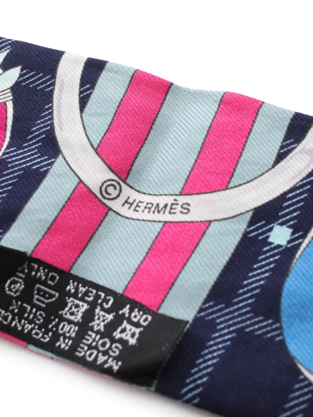 Hermès Pre-Owned 2010s Tatersale Twilly sjaal - Blauw