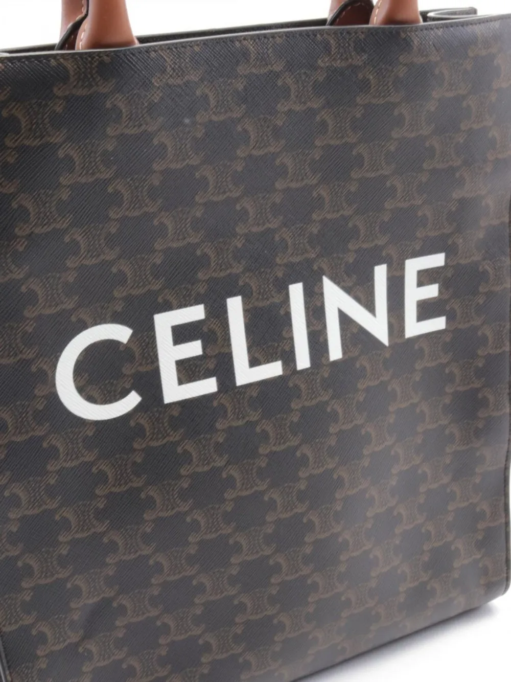 Pre-owned Celine 2010s Small Vertical Hippopotamus Triomphe Tote Bag In Black
