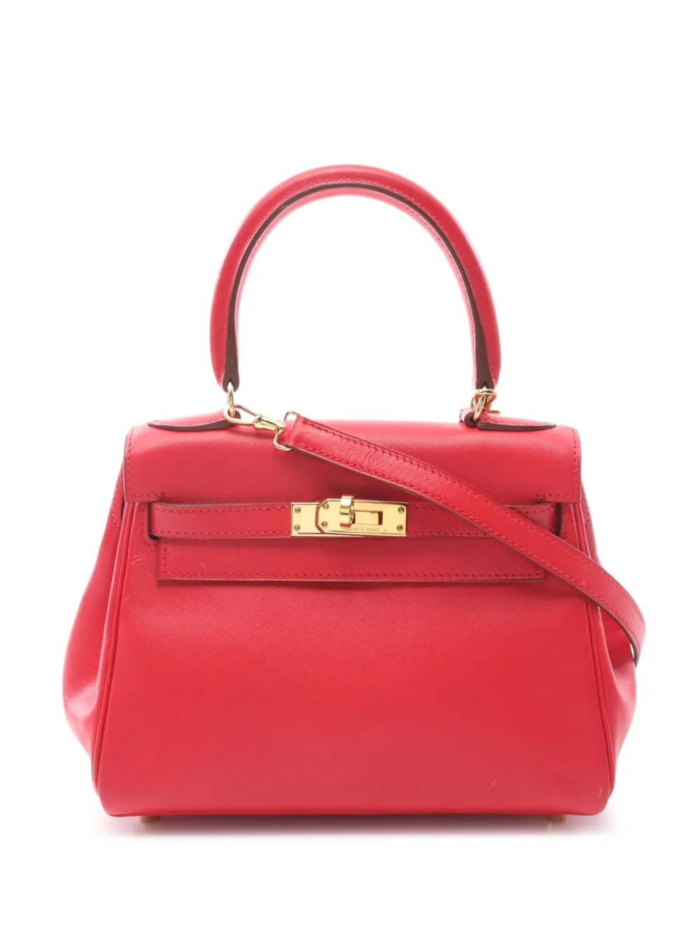 Hermès Pre-Owned 2019 ミニ ケリー 2way ハンドバッグ - レッド Hermès Pre-Owned 2019 ミニ ケリー 2way ハンドバッグ - レッド