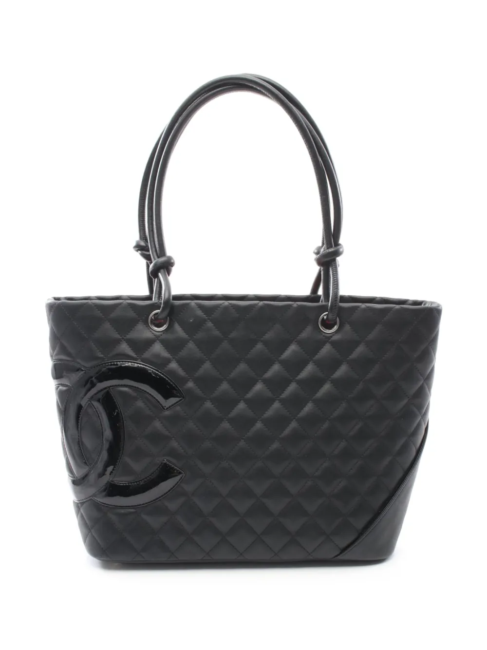 Pre-owned Chanel Large 2010s Cambon Line Tote Bag In Black