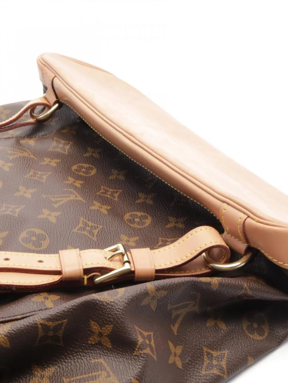 Pre-owned Louis Vuitton 2000 Montsouris Gm Backpack In Brown