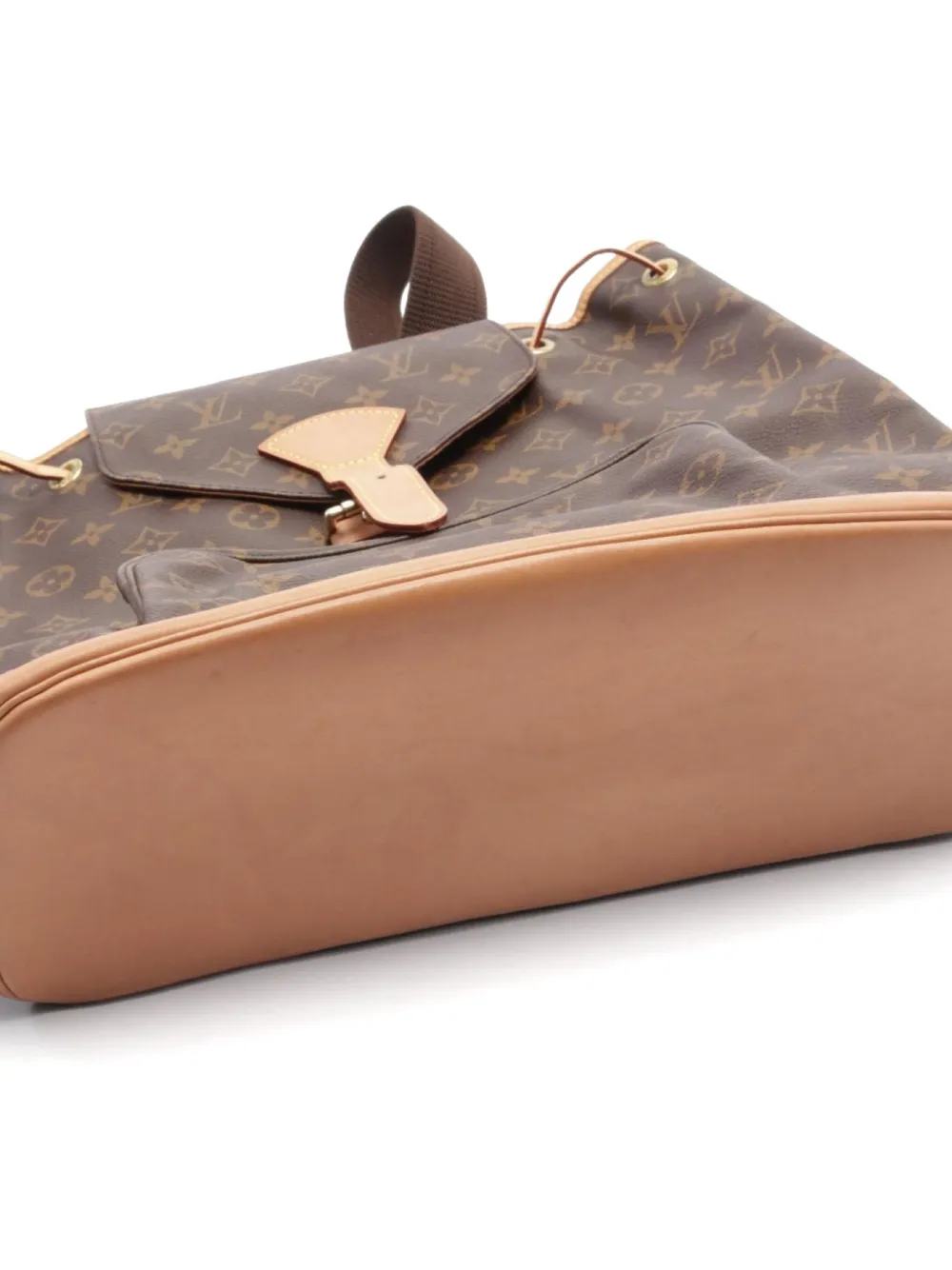 Pre-owned Louis Vuitton 2000 Montsouris Gm Backpack In Brown