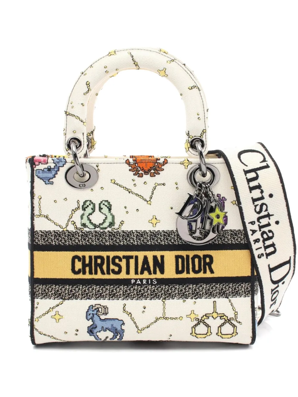 Christian Dior Pre-Owned 2010 レディ D-Lite ハンドバッグ - ホワイト Christian Dior Pre-Owned 2010 レディ D-Lite ハンドバッグ - ホワイト