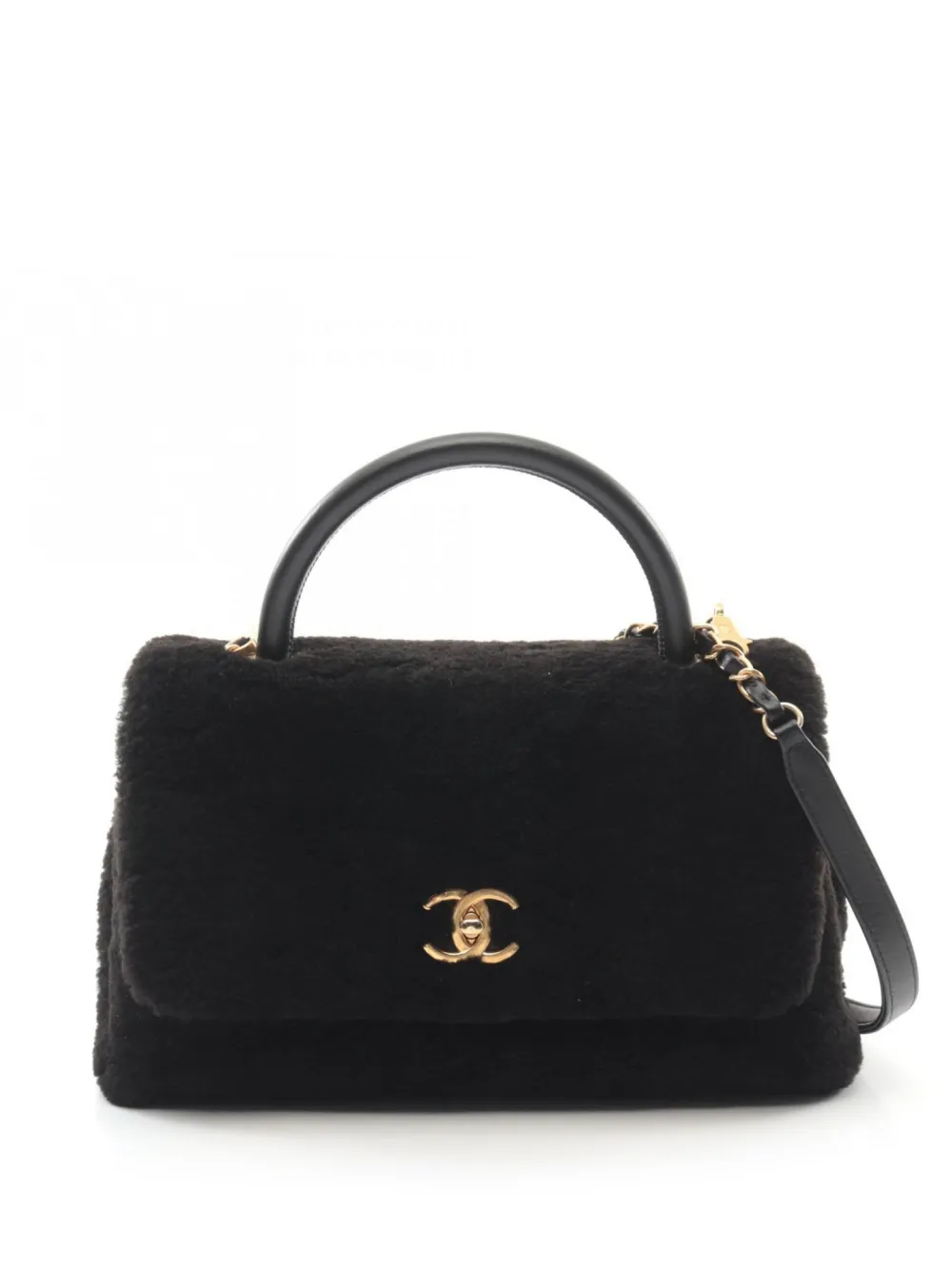 CHANEL Pre-Owned 2016-2017 ココマーク ハンドバッグ - ブラック CHANEL Pre-Owned 2016-2017 ココマーク ハンドバッグ - ブラック
