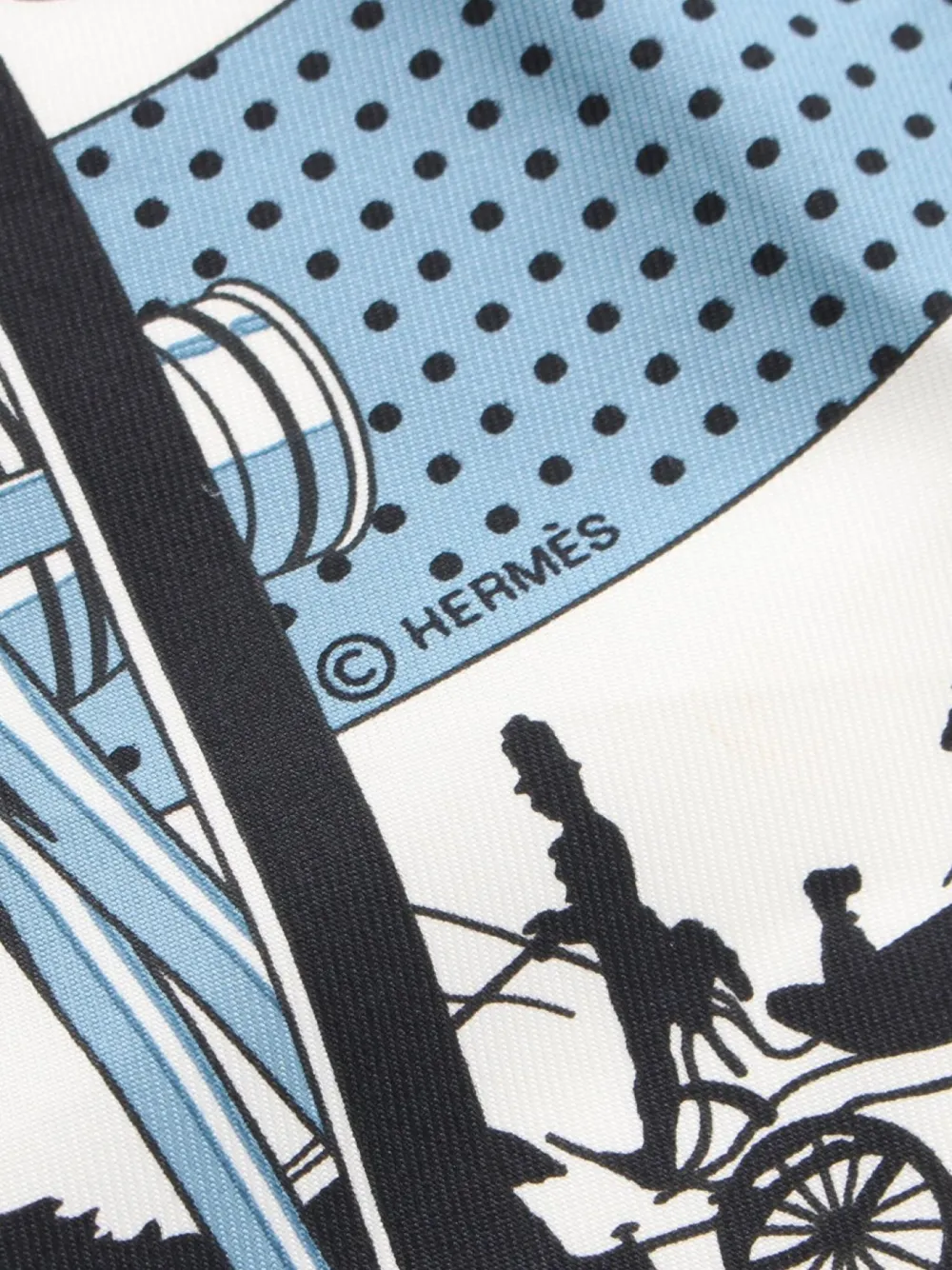 Hermès Pre-Owned 2010s Paris Qui Roule 55 bandana sjaal - Blauw