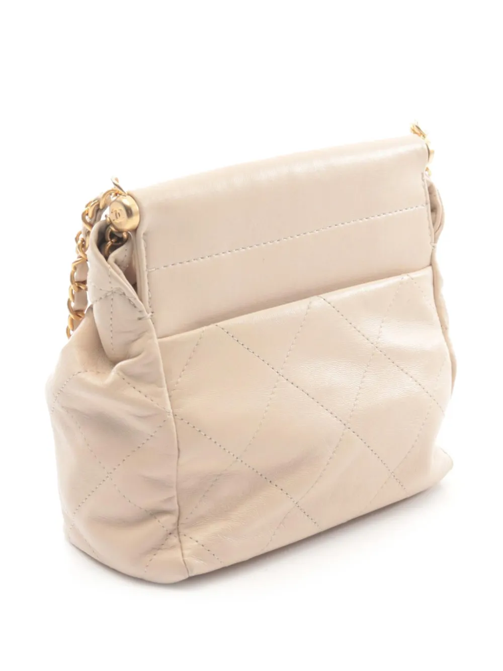 CHANEL Pre-Owned 2021 schoudertas met bedel - Beige