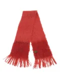 Loewe Pre-Owned 2010s Anagram Mohair scarf - Red