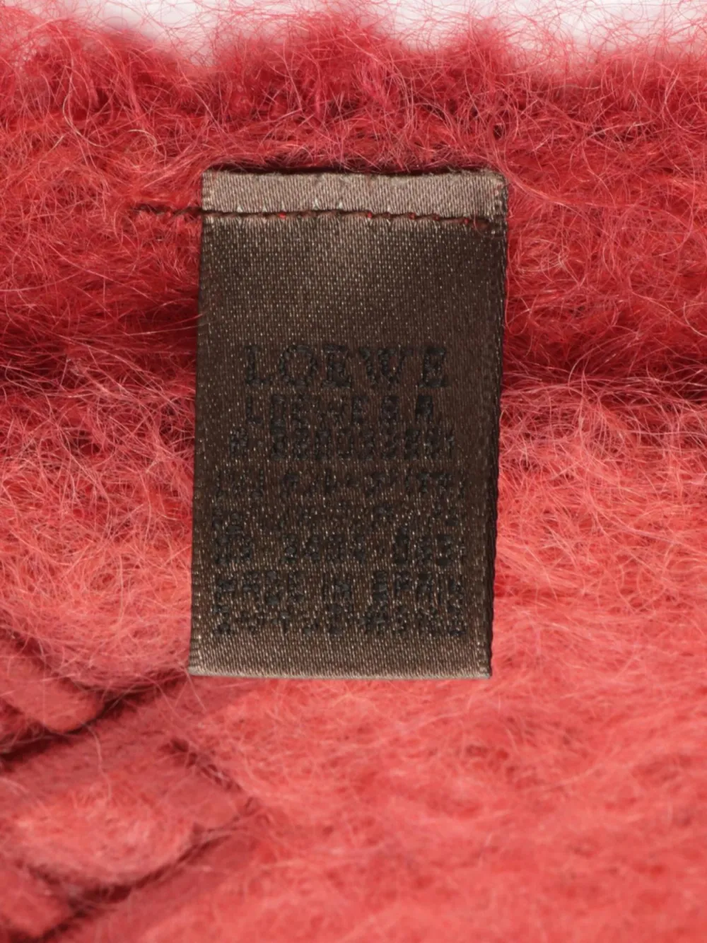 Loewe Pre-Owned 2010s Anagram Mohair sjaal - Rood