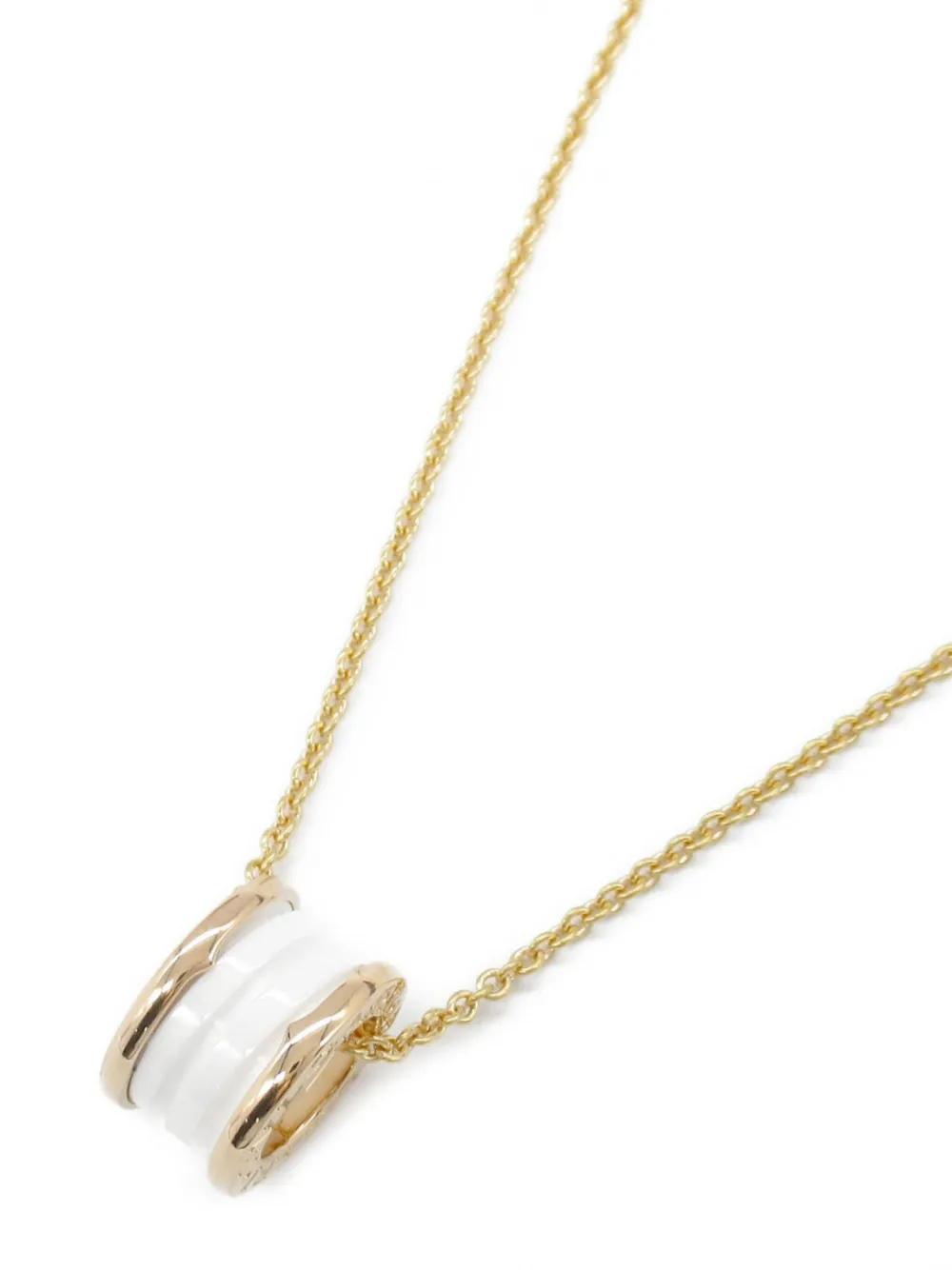 Pre-owned Bvlgari 2010s 18kt Rose Gold B.zero1 Necklace In 粉色