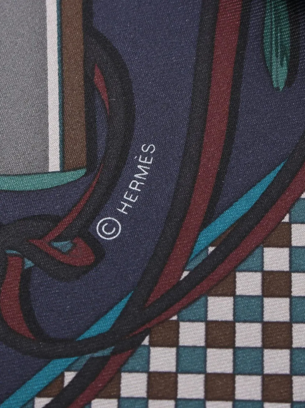 Hermès Pre-Owned 2010s Carré 90 Fouets Et Badines scarf - Blauw