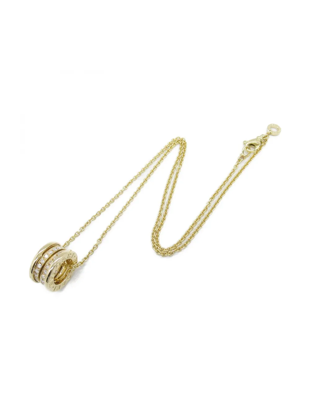 Bvlgari Pre-Owned 2010s 18K yellow gold B.zero1 diamond necklace | Image 2