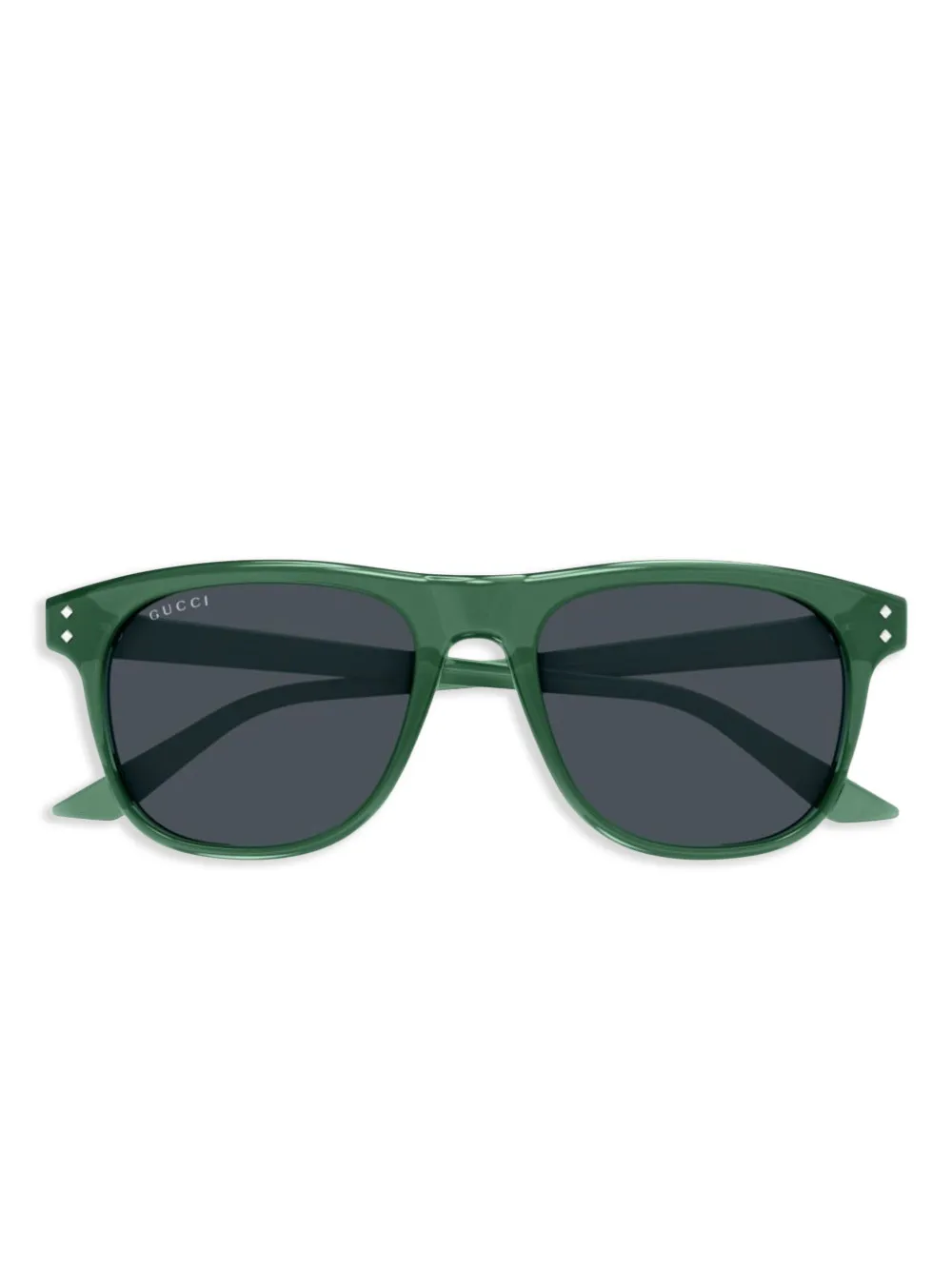 Gucci Eyewear Zonnebril met rond montuur Groen