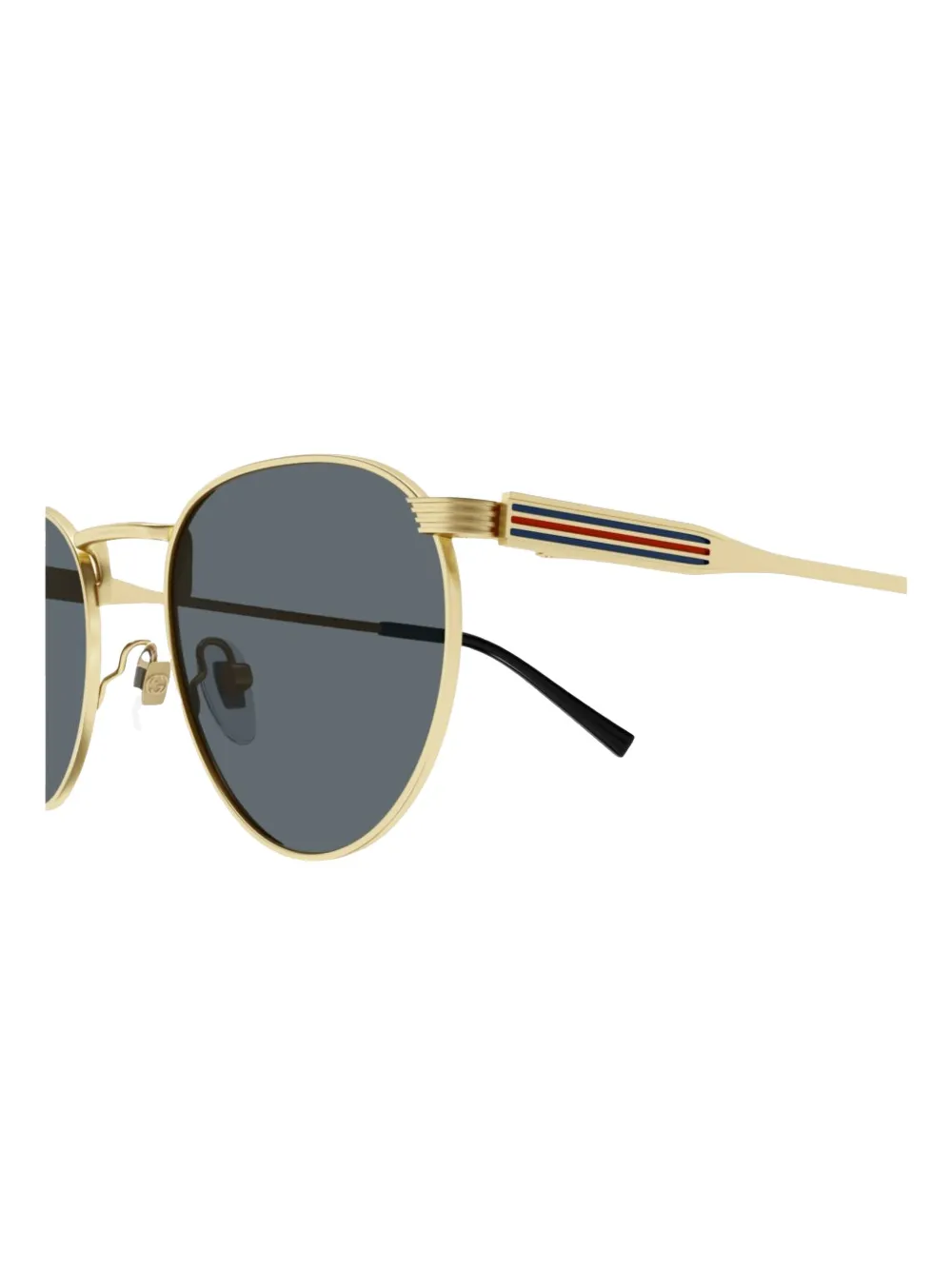 Gucci Eyewear Signature Web zonnebril Goud