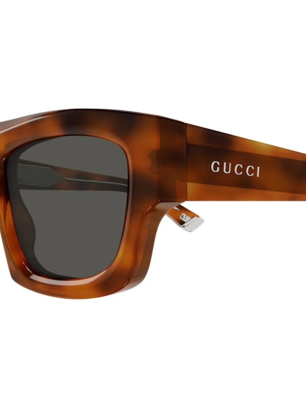 Gucci Eyewear Zonnebril met rechthoekig montuur Bruin