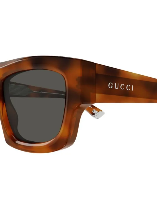 Gucci Eyewear スクエアフレーム サングラス | ブラウン | FARFETCH JP