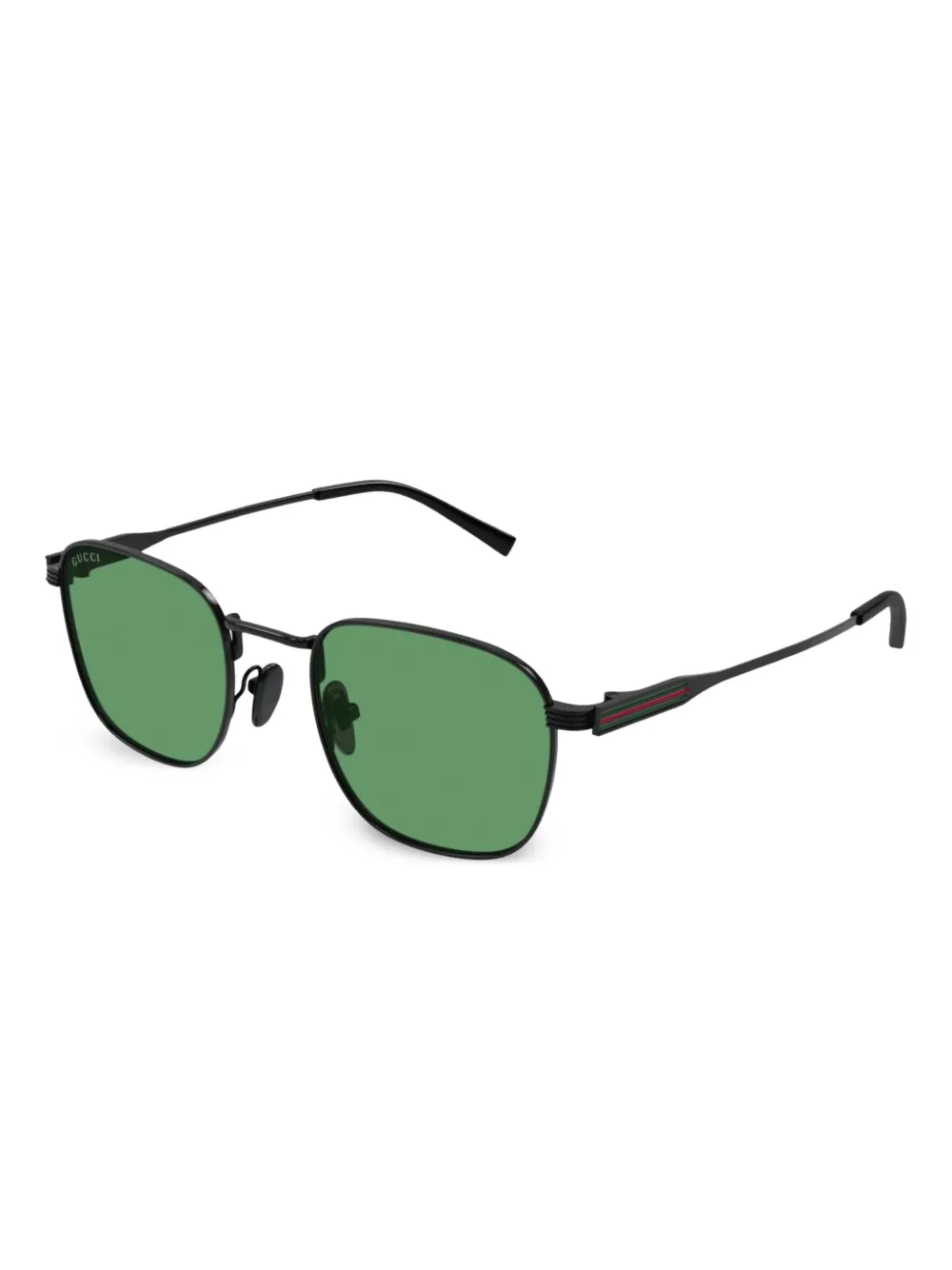 Gucci Eyewear Signature Web detailing sunglasses - Zwart