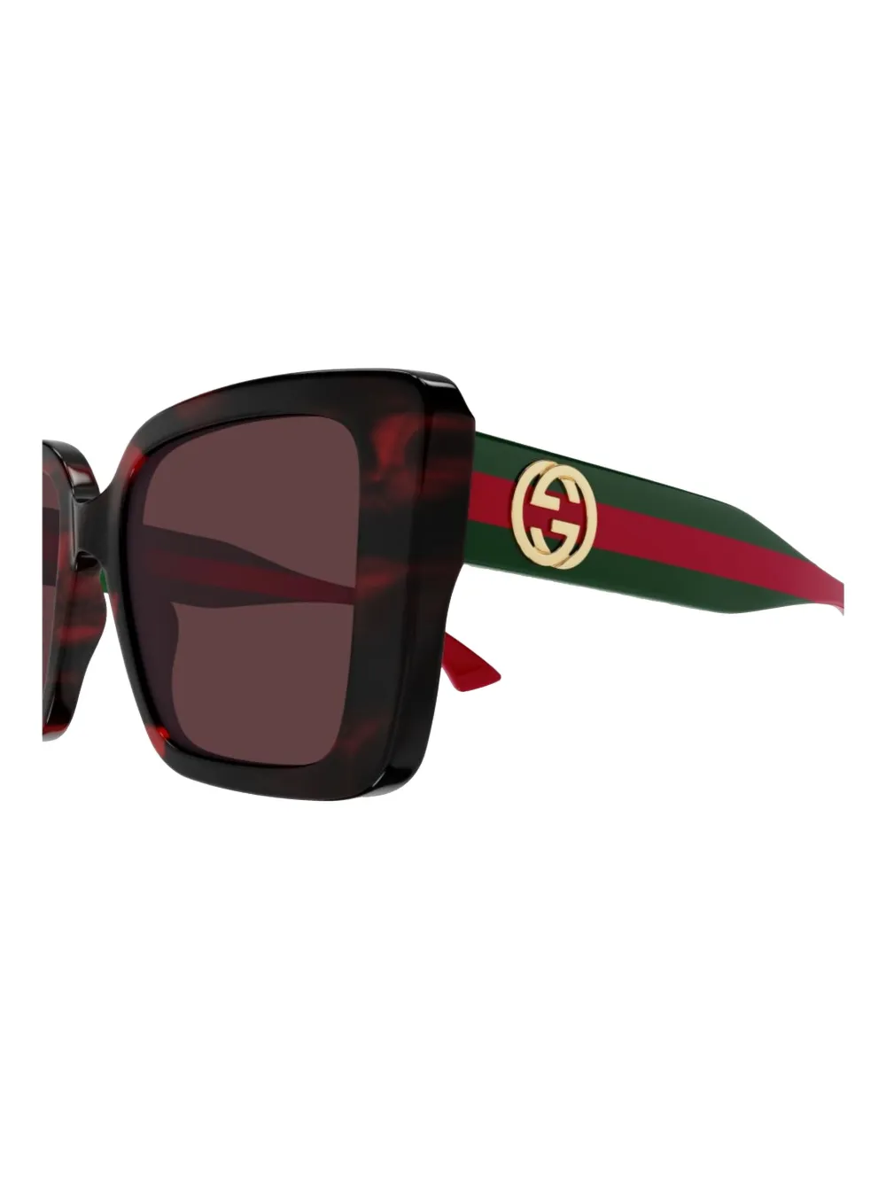 Gucci Signature zonnebril met webdetail Bruin