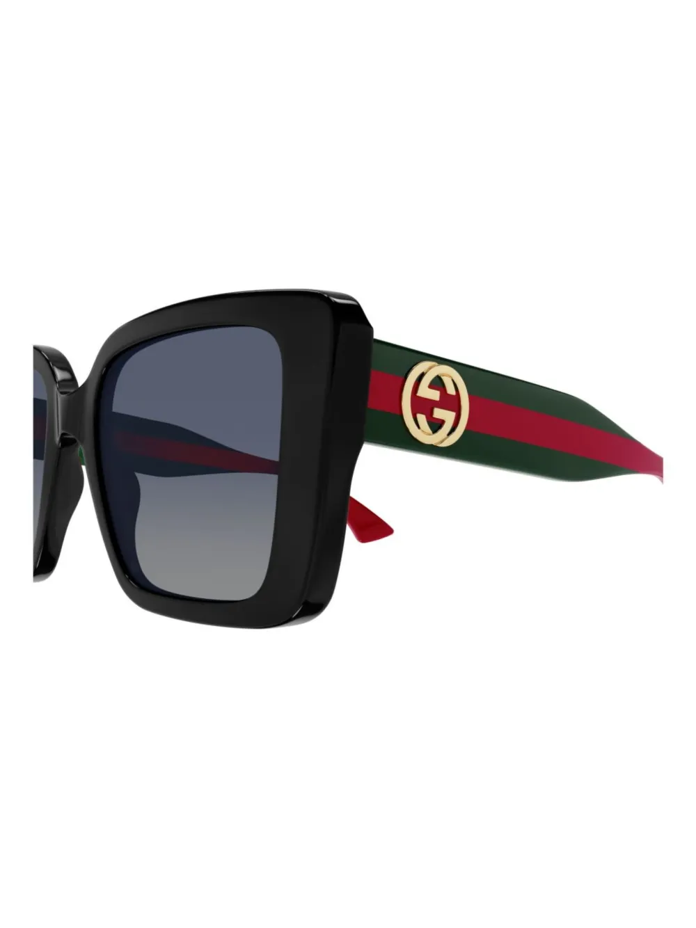 Gucci Eyewear Zonnebril met Web-detail Zwart