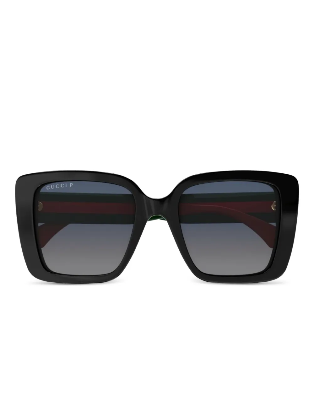 Gucci Eyewear Zonnebril met Web-detail Zwart