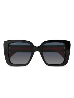 Gucci Eyewear キャットアイ サングラス | ブラック | FARFETCH JP