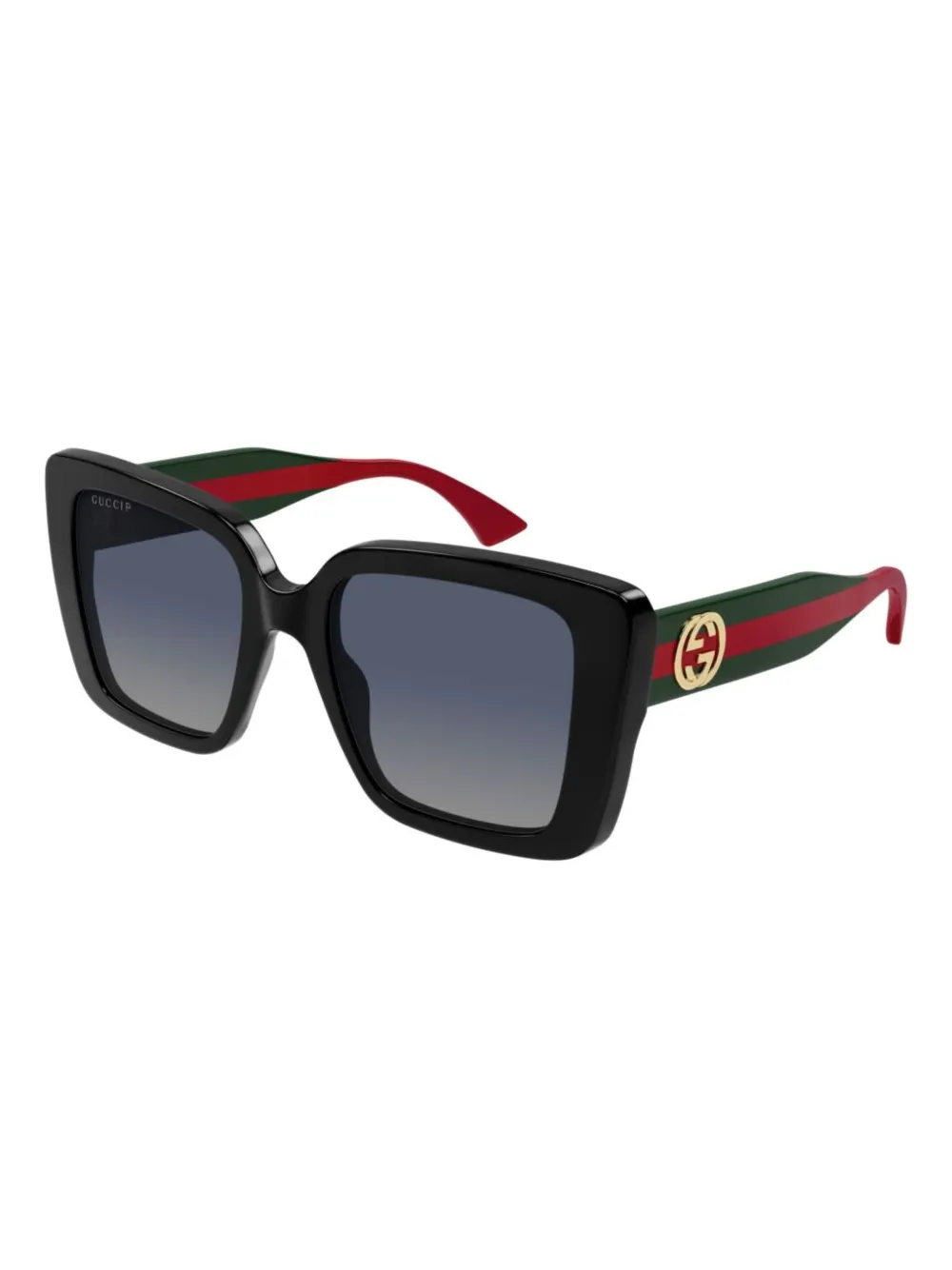 Gucci Eyewear web-detailing sunglasses - Zwart