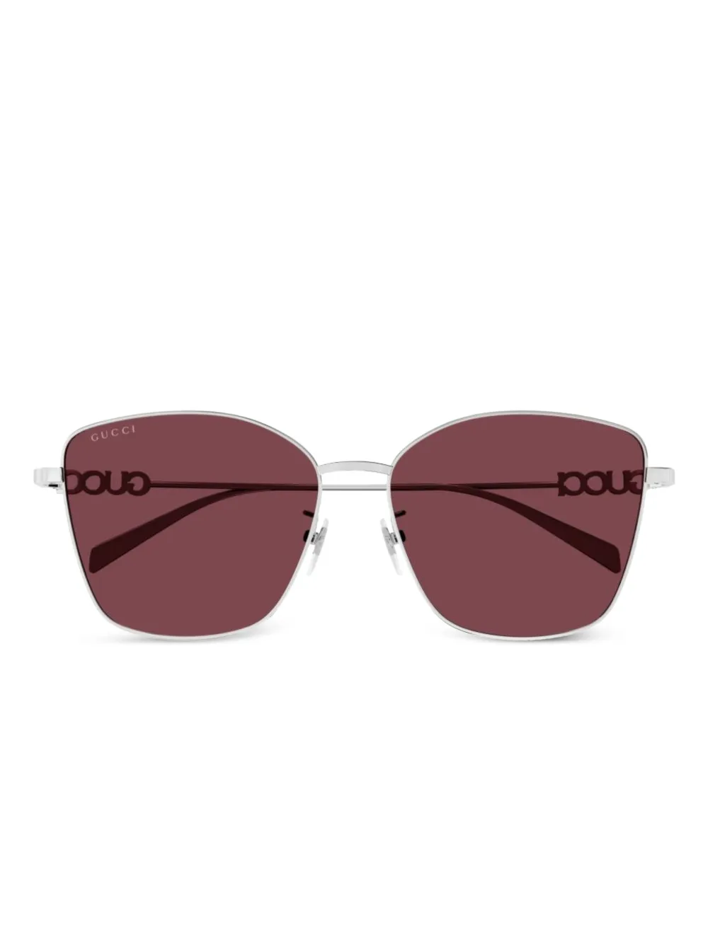 Gucci Eyewear Zonnebril met vlinder montuur Zilver