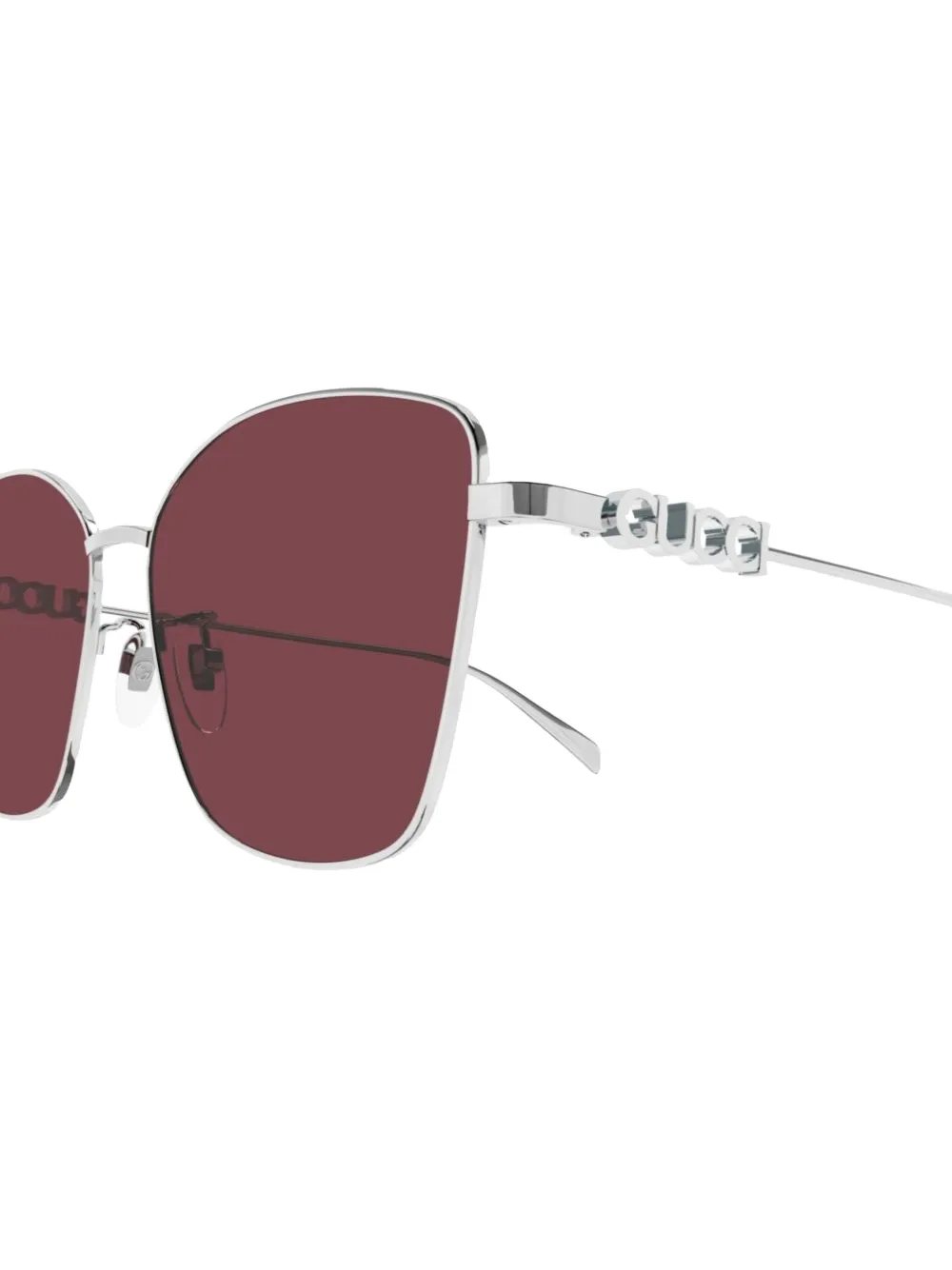 Gucci Eyewear Zonnebril met vlinder montuur Zilver