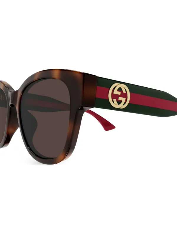 GUCCI ブラウンキャットアイサングラス Gucci Eyewear キャットアイ サングラス | ブラウン | FARFETCH JP