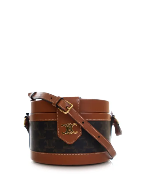 Céline Pre-Owned 2020 Medium Triomphe Coated Canvas Tambour crossbody bag