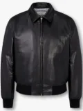 Man On The Boon. leather jacket - Black