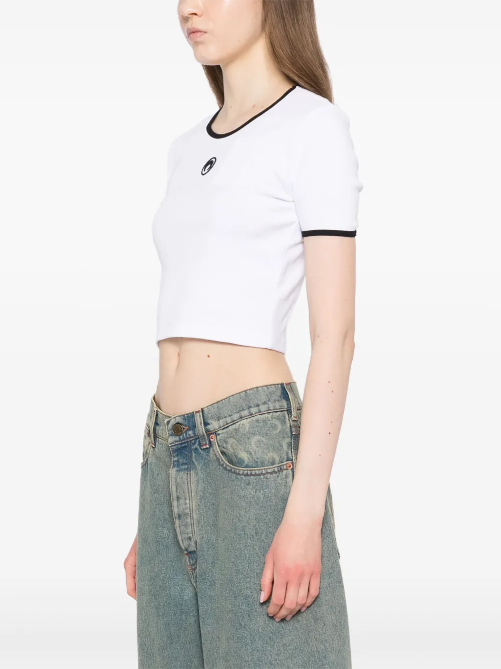 Marine Serre moon-logo cropped top