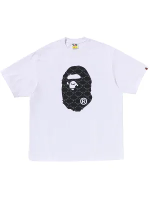 A BATHING APE® logo-print T-shirt | White | FARFETCH ID