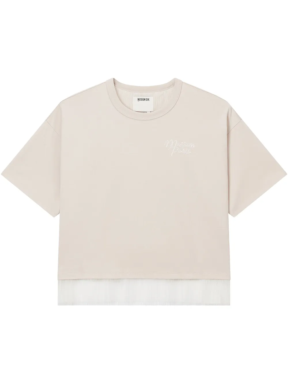 Musium Div. Gelaagd T-shirt Beige