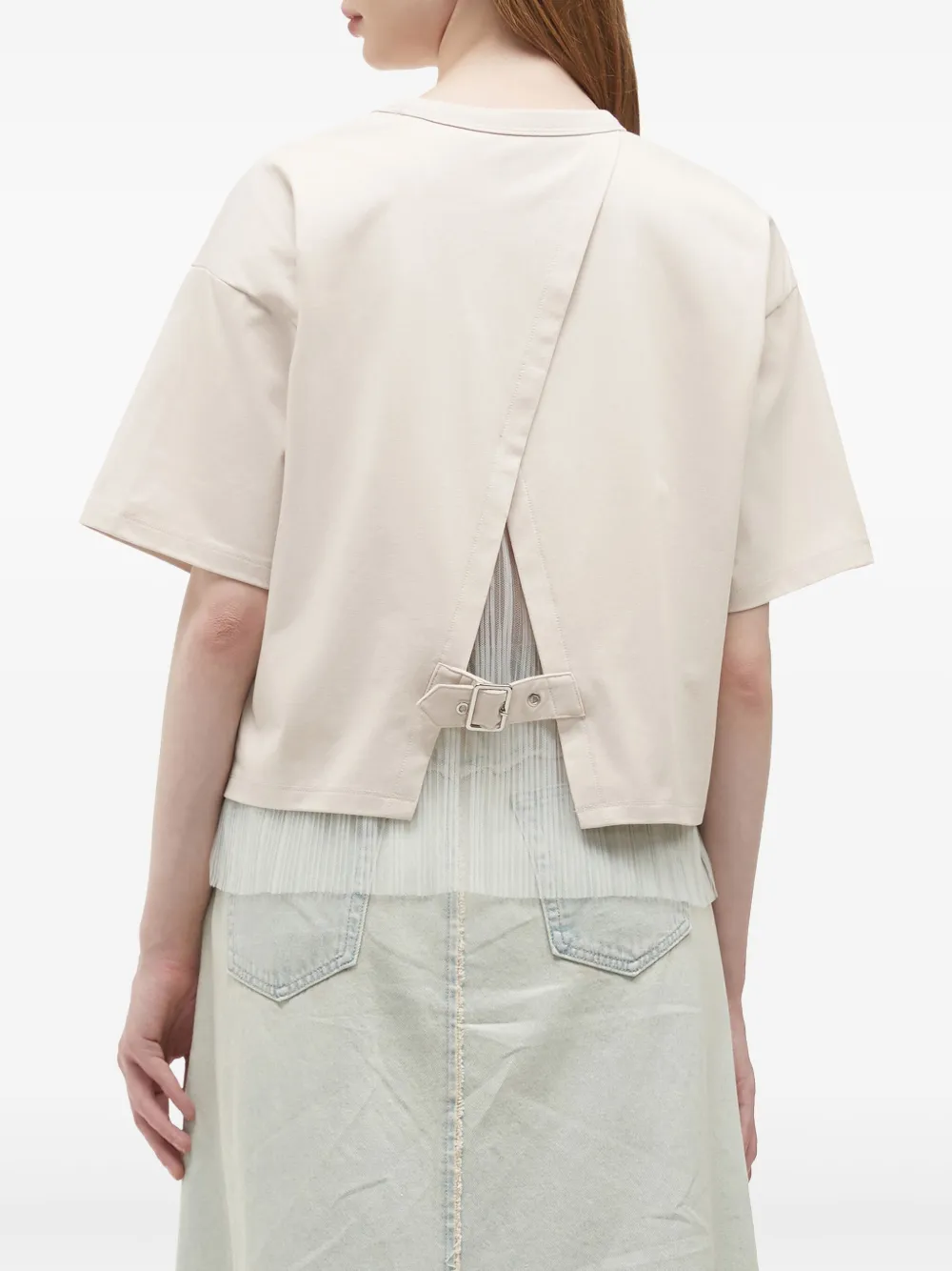 Musium Div. Gelaagd T-shirt Beige