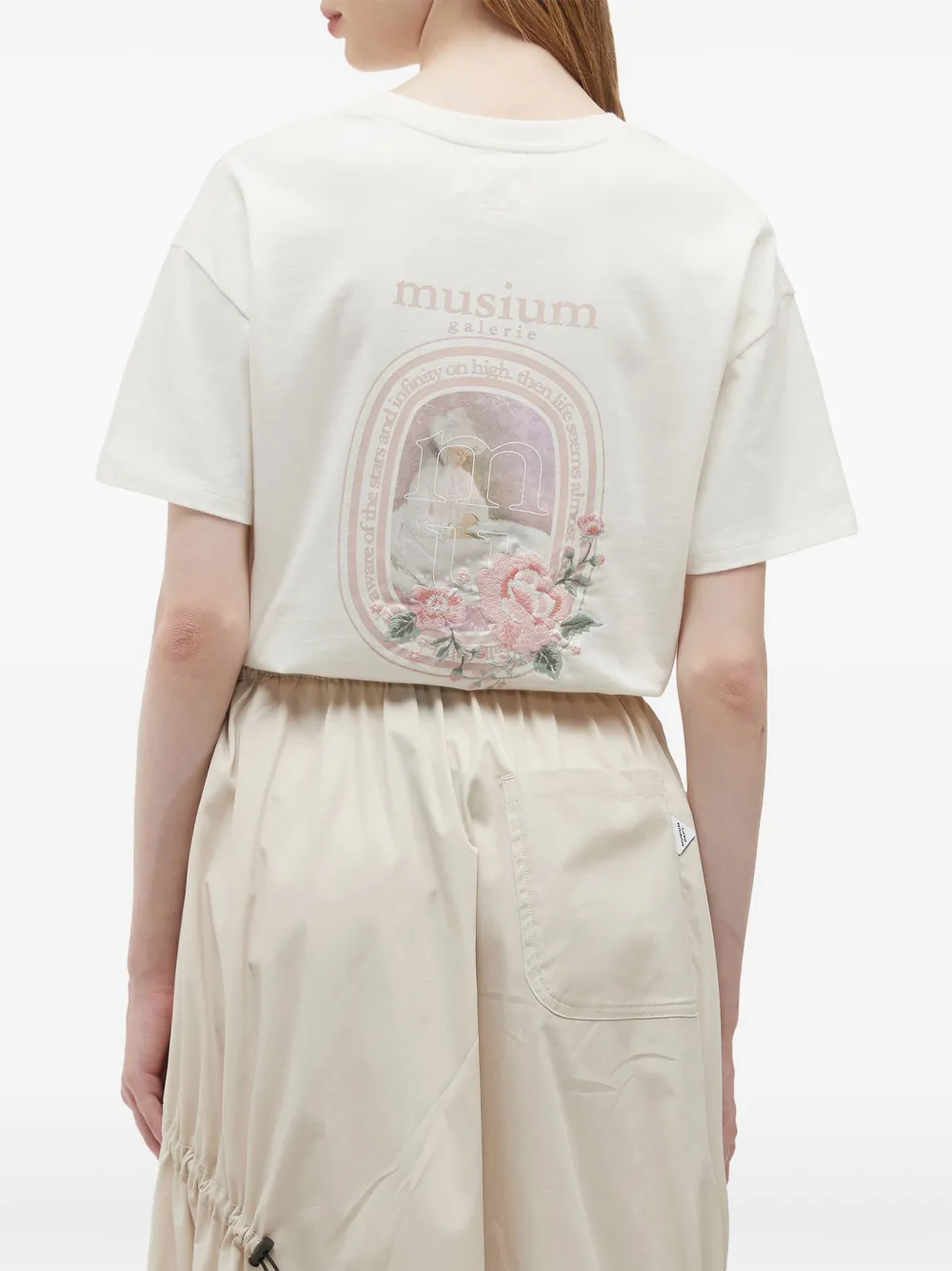 Musium Div. T-shirt met logoprint Wit