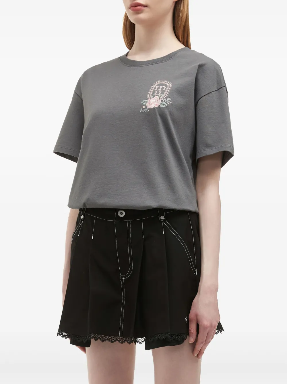 Musium Div. T-shirt met logoprint Grijs