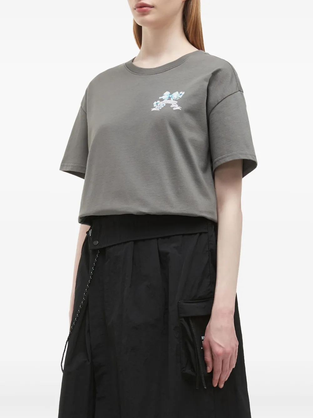 Musium Div. T-shirt met logoprint Grijs
