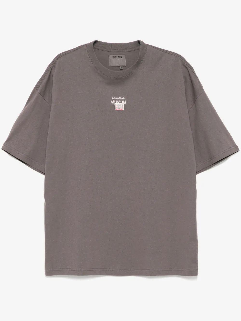 Musium Div. logo-embroidered T-shirt | Grey | Image 1